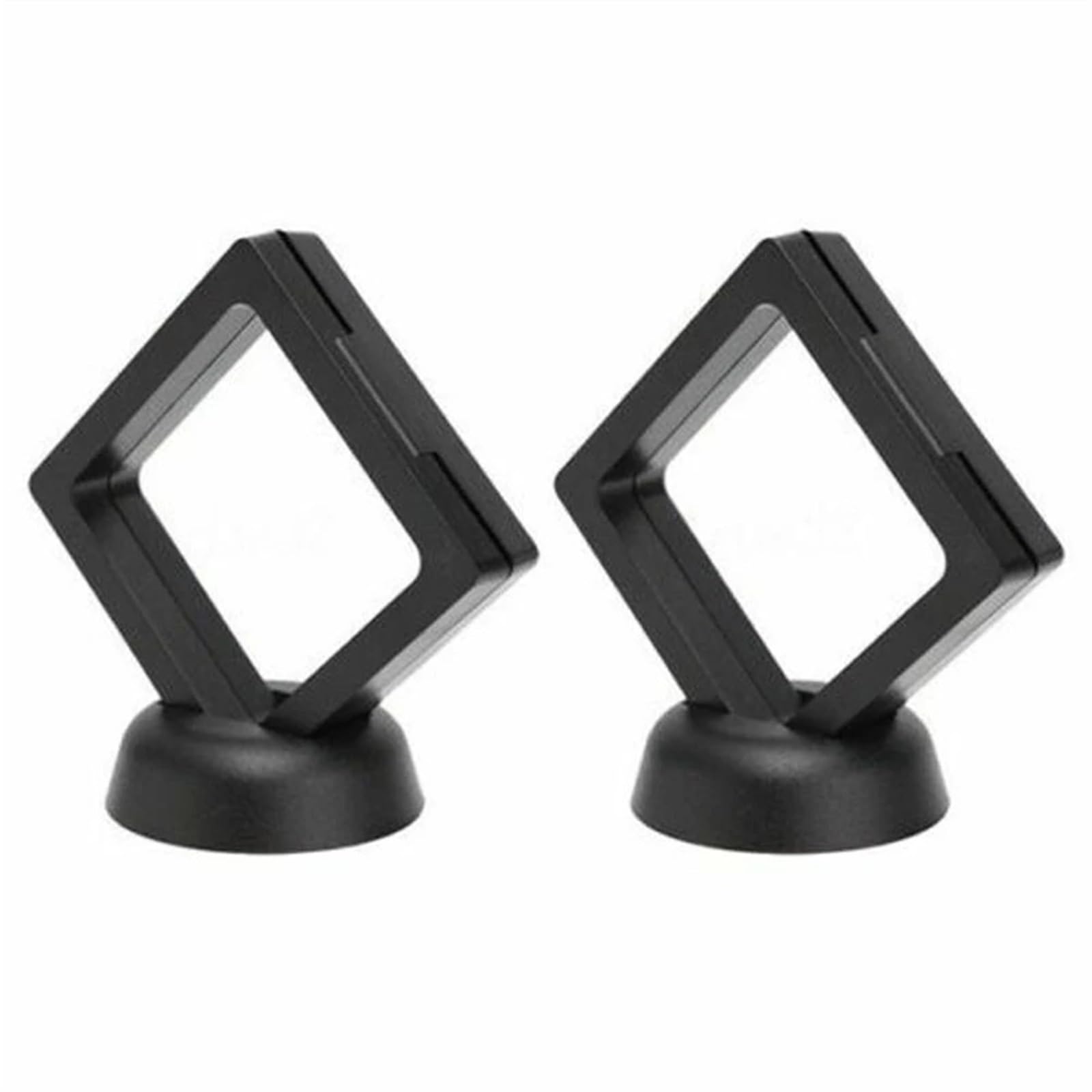 Pływająca ramka na zdjęcia 3D ABS + TPU | Czarny biały 5/10 szt. Pływający wyświetlacz: uchwyt na pierścionek z biżuterią(Black 10pcs)