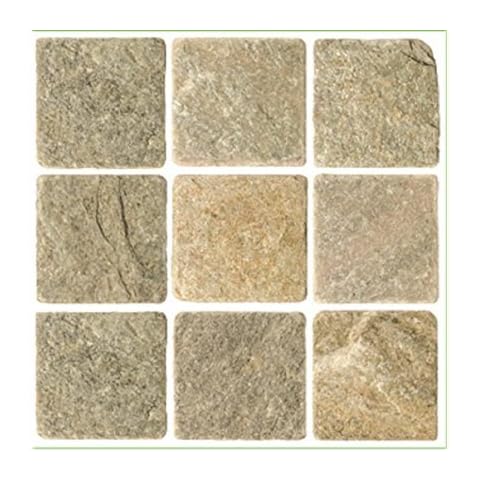 Pack of 10 Cream Stone Tile Stickers Cover