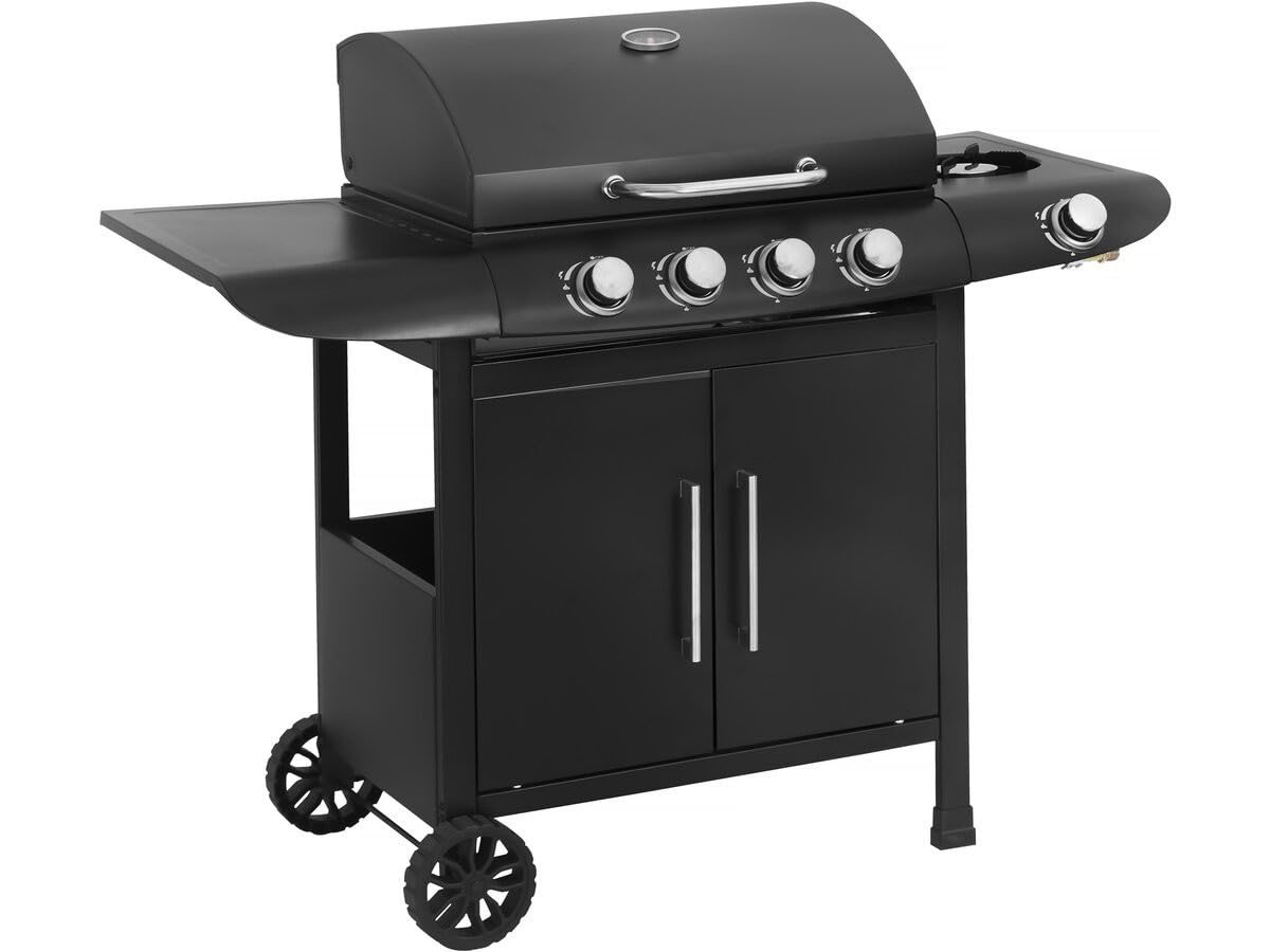 Barbecue gaz Feria 5" - 5 brûleurs Dont 1 latéral - 14,5 KW - Noir