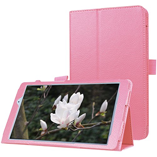 GLOW Qua tab PX キュアタブ au quatab LG LGT31 3点セット【保護フィルム&タッチペン付き】 2つ折りスマートケース カバー エーユー ピンク