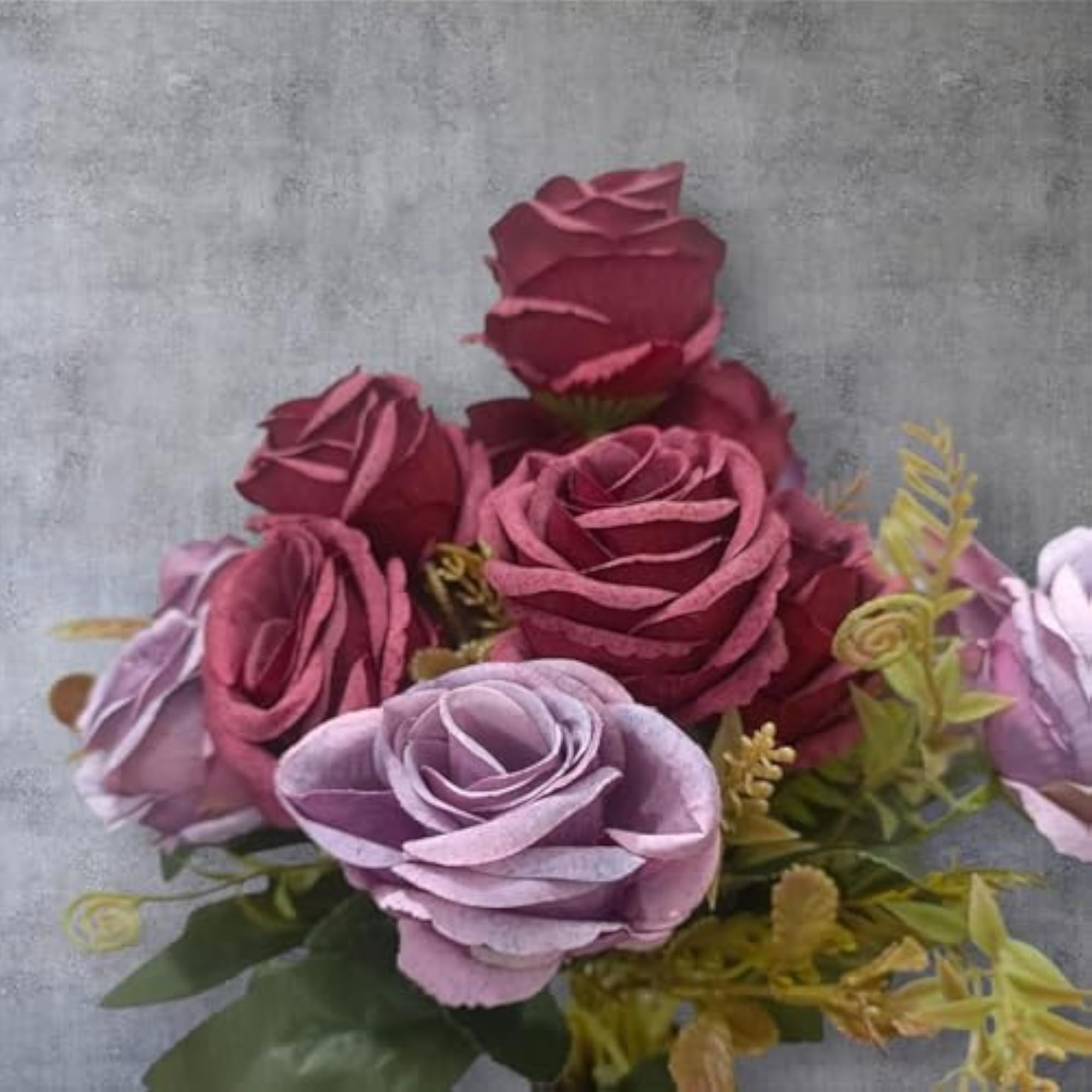 2Pcs Artificial Rose Flowers Bunch for Vase Home Decoration