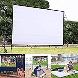 AFXOBO Projector Screen,16:9 HD Projection Screen for Home Theater Presentation Education Outdoor Indoor Projection Screen