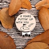 8 Year Anniversary for Him Her 8th Anniversary Steel Gifts for Her Golf Ball Marker 8 Year Wedding Gifts for Wife Husband Couple Gifts Easter Basket Stuffers Girlfriends Valentines Christmas Birthday - Image 3