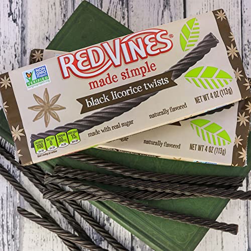 Red Vines® Made Simple Black Licorice Twists Tray 12/4Oz #TOP3