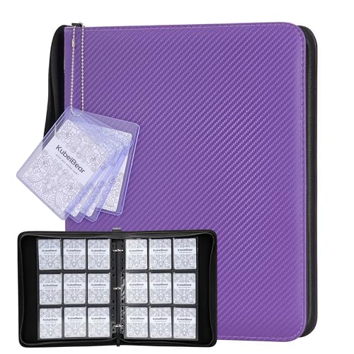 Card Binder – 720 Capacity, Zippered Trading Card Holder for MTG, Sports & Collectible Cards – Acid-Free, Durable & Travel-Friendly Storage (Purpule, 9 Pocket)