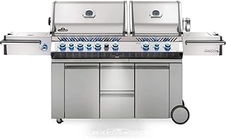 review Napoleon Prestige PRO 825 BBQ Grill, Stainless Steel, Propane Gas - PRO825RSBIPSS-3 with Infrared Rear & Bottom Burners and Side Burner, Premium Gas Grill - Rotisserie Included
