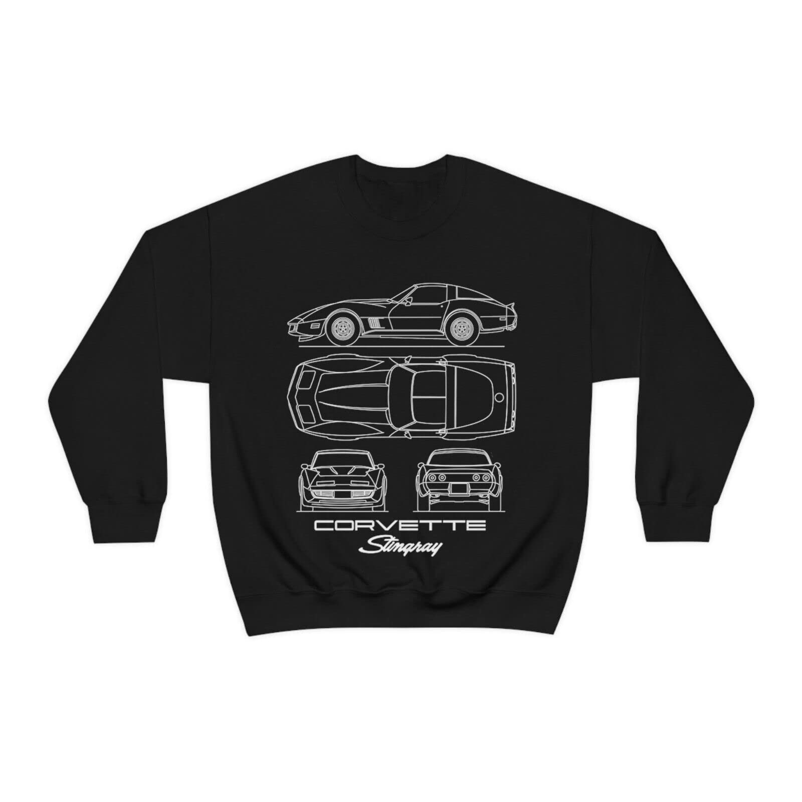 Chevy Vette C3 Stingray Blueprint męska bluza - retro koszula Roadster dla mężczyzn