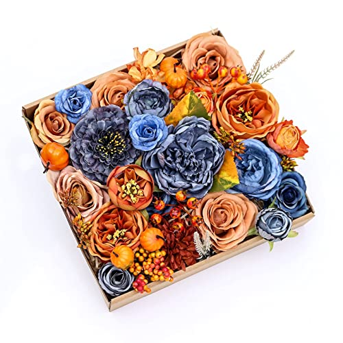 Himifolo Artificial Flowers Autumn Bouquet Combo Set For Diy Centerpieces Arrangements Bridal Bouquet Table Chair Decor Candle Holder Baby Shower Cake Decor Flower Strips Home Christmas Decorations #TOP6