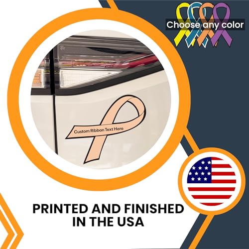 Image of Magnet Me Up Custom Ribbon Magnet Decal, 7x3.5 Inches, Customizable Decal for Businesses, Personal Use, Choose Your Text, Magnetic Vinyl for Car, Truck, and Lockers, Bumper Magnet, Crafted in USA