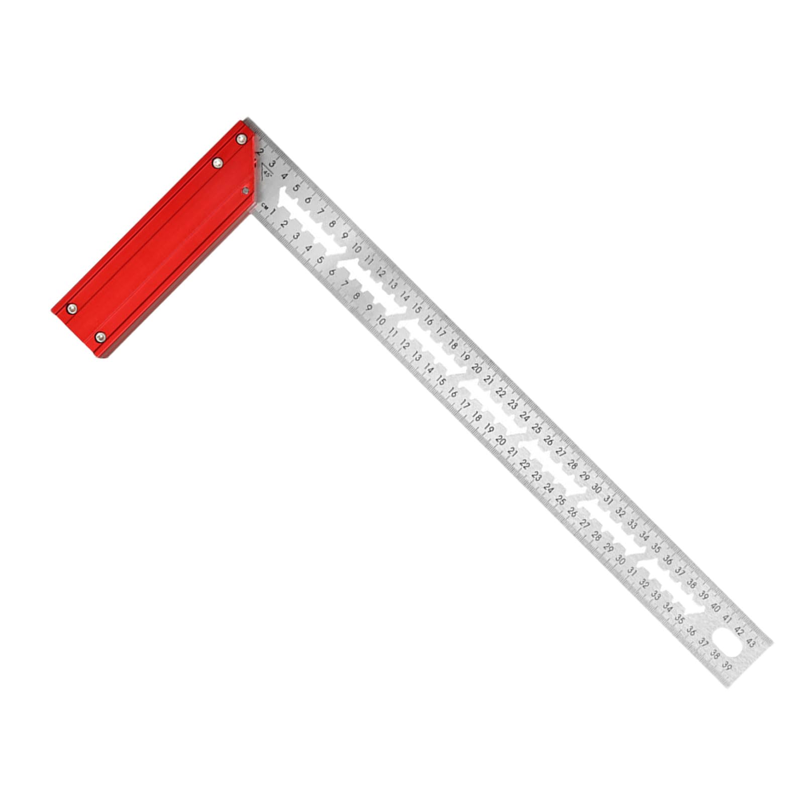 Zbiianxer 44Cm Professional Aluminum L Type Right Angled Measuring Tool Suitable For Accurate Marking And Layout In Woodworking Projects Marking Measure With Hole Design