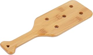 FameFame 12-Inch Bamboo Paddle with Holes - Smooth, Durable Unfinished Wood for Fraternity Sorority Gifts