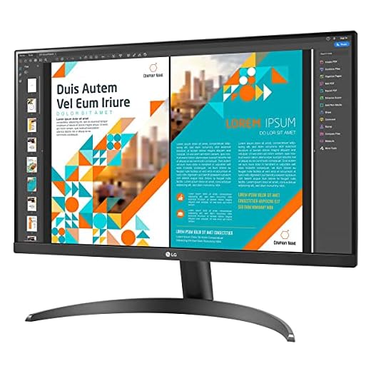 LG 24QP500-B 24” QHD (2560 x 1440) IPS Display QHD IPS Monitor with HDR 10 sRGB 99% Color Gamut and FreeSync with 3-Side Virtually Borderless Design, Black