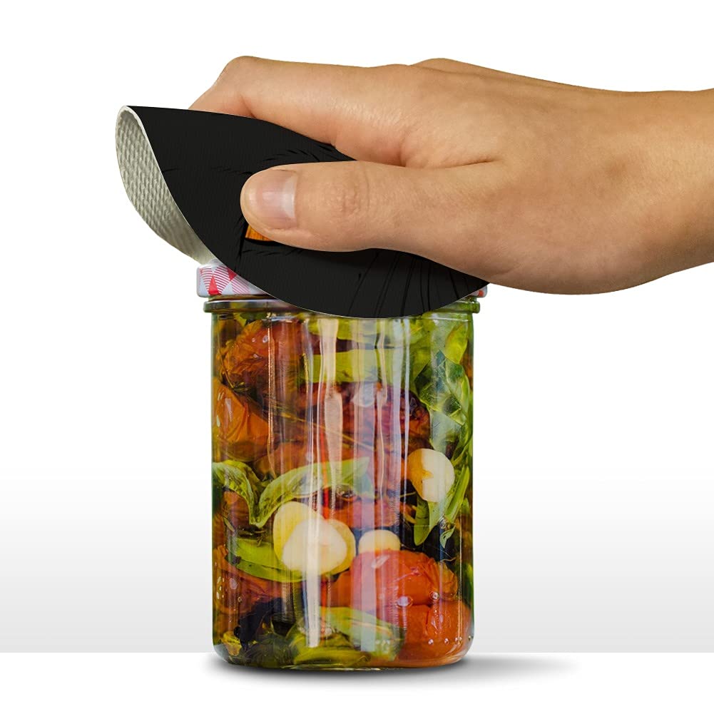 Black Cat Face Pet Kitty Round Rubber Non-Slip Jar Gripper Lid Opener