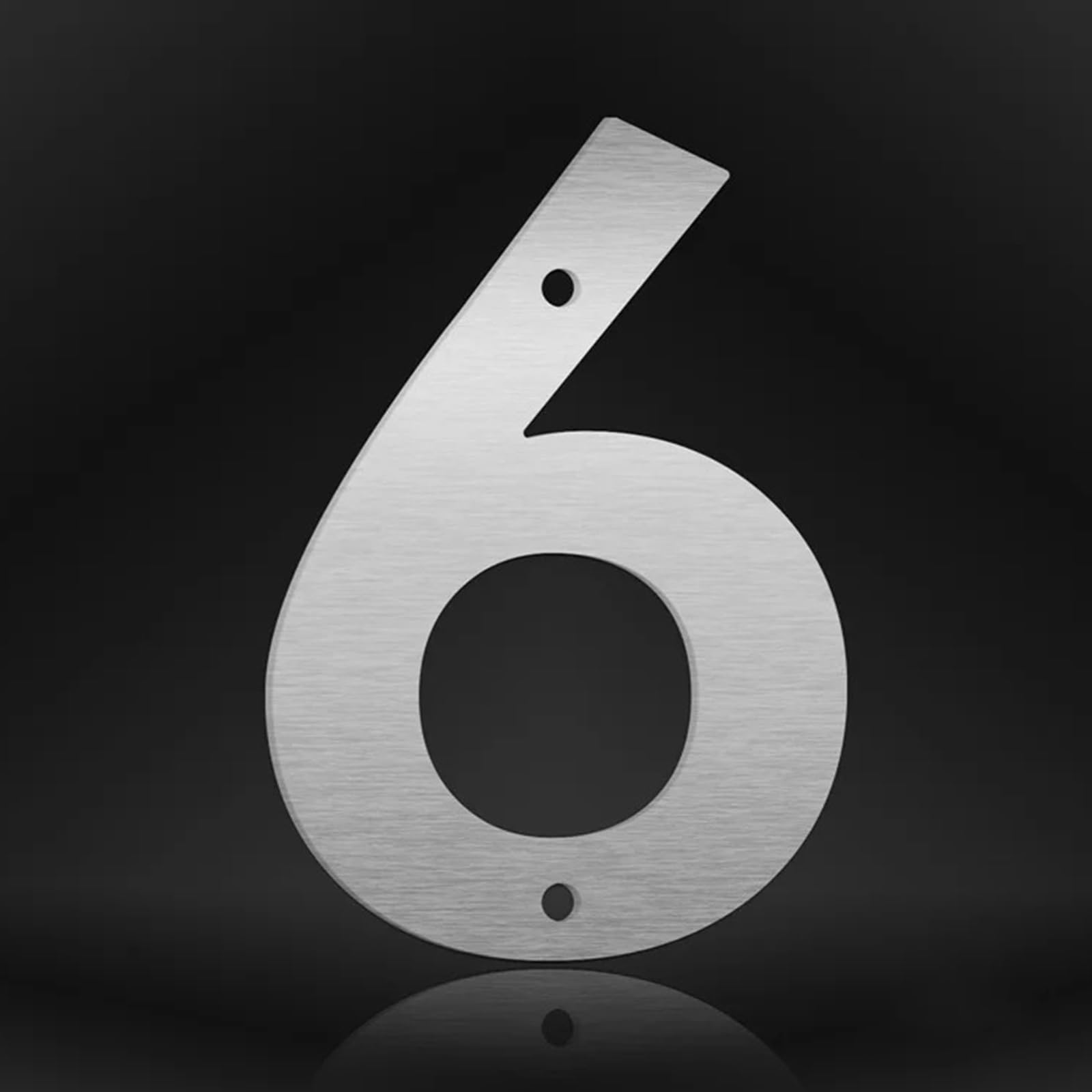 3/4/5/6/7/8 Inch House Numbers Modern Metal Stainless Steel Door Number Silver Mailbox Address Letters Sign with Screws, for Outside Home Apartment Wall Decor Yard Street Cafe Garden Office(6,8In)