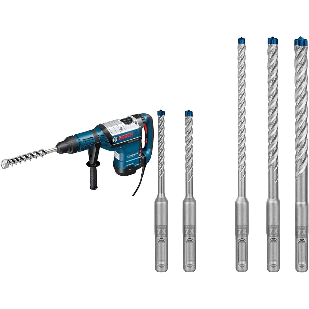 Bosch Professional: młot udarowo-obrotowy GBH 8-45 DV 1 500 W & Bosch Accessories zestaw wierteł udarowych Expert SDS plus-7X