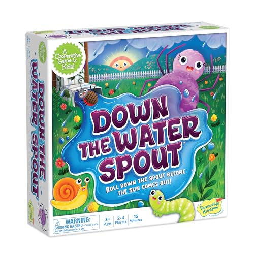 Peaceable Kingdom Down The Waterspout Cooperative Board Game – Preschool