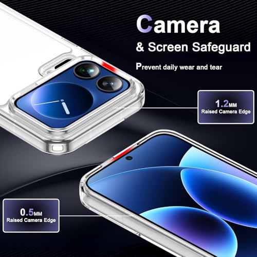 Image of Case for Xiaomi 17 Pro Max, Military Grade Drop Protection Clear Phone Case, Yellowing Resistant, Anti-Scratch Hard PC Back, Shockproof Hard Ultra-Thin Protective Cover, Transparent