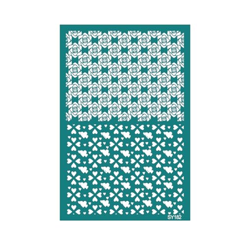 mioosho Valentines Day Silk Screen Screen Printing Reusable Earrings Transfers for Home Decoration