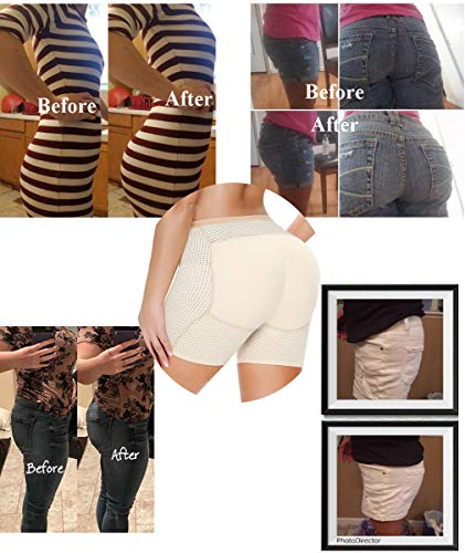 Image of NINGMI Womens Butt Lifter Seamless Hip Enhancer Underwear Booty Pads Shaper Boyshorts