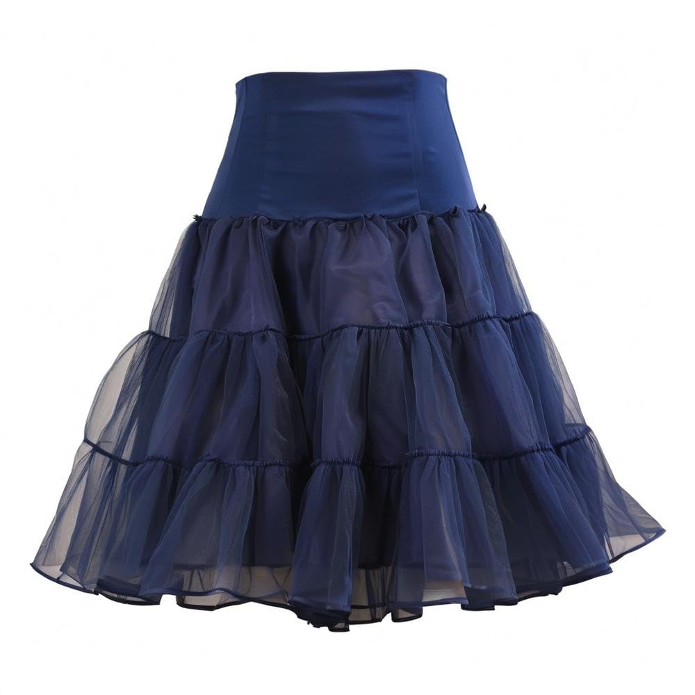 RULTA Women's 50s Vintage Petticoat 26" Crinoline Rockabilly Tutu Skirt Slip S-L…