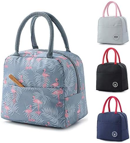 Insulated Lunch Bag Reusable Lunch Box Lunch Tote Waterproof Grocery Bag to School Office Work for Kids, Adults, Children,flamingo