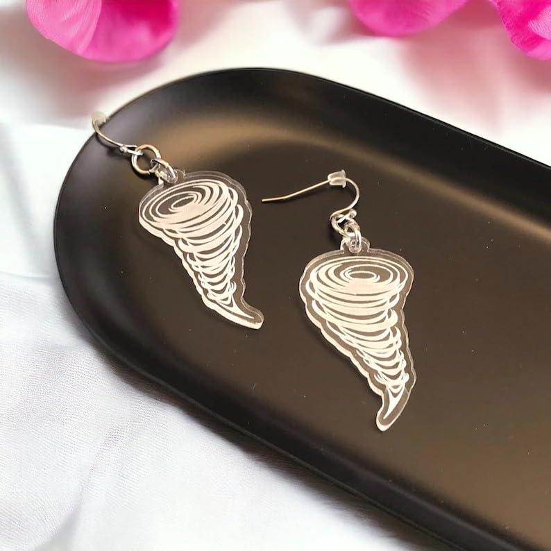 Tornado Earrings - Weather Enthusiasts Storm Chasers and Meteorologists - Twister Cyclone2