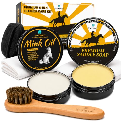 Feilove Saddle Soap Mink Oil Kit