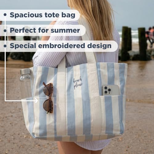 Image of Folkulture Beach Bag | Large Waterproof Beach Tote Bag for Women, Beach Essentials, Travel & Vacation Essentials