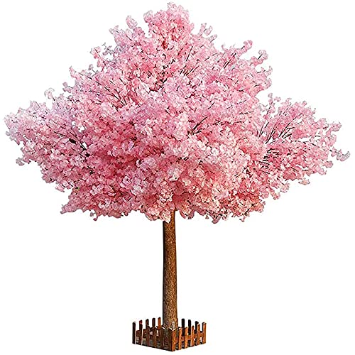 Oaimmk Artificial de la Flor de Cerezo Rosa Árbol de Sakura Planta Artificial para Eventos Fiesta al Aire Libre Interior Restaurante Centro Comercial,2 * 2M