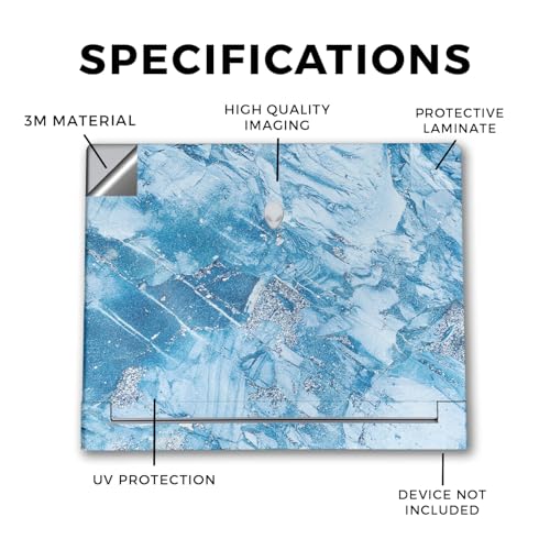 Image of Glossy Glitter Laptop Skin Compatible with Alienware X16 R2 (2024) - Winter Rock - Premium 3M Vinyl Protective Wrap Decal Cover - Easy to Apply | Crafted in The USA by MightySkins