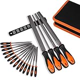 🔧【Breite Anwendung】Die unterschiedlichen Texturen auf jedem Feilen dienen unterschiedlichen Zwecken für unterschiedliche Materialtypen, um eine glatte Oberfläche und präzise Schnitte zu erzielen. Die Feile eignet sich zum Formen, Schneiden und Polieren von Holz, Metall, Spiegel, Glas usw. Sie können die richtige Dateiform an schwer zugänglichen Stellen verwenden, um das beste Ergebnis zu erzielen.