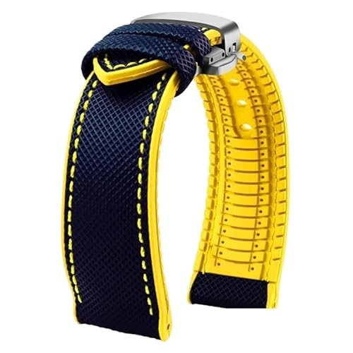 IWC�Ή�/�I���K�Ή�/�����W���Ή�/�V�`�Y���Ή� - �\�t�g�V���R�������Y�X�g���b�v(B-Blue yellow sk,23mm)