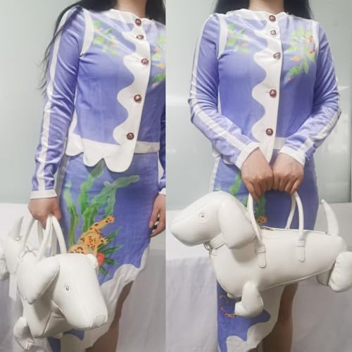 Image of Women PU Leather Unique Novelty Dog Shaped Crossbody Shoulder Bag Handbag Purse