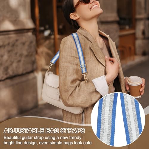 Image of PATIKIL Purse Strap, Wide Shoulder Strap Adjustable Crossbody Bag Straps Universal Replacement Shoulder Bag Belt for Women's Handbags Canvas Guitar Bag Backpack, Dark Blue