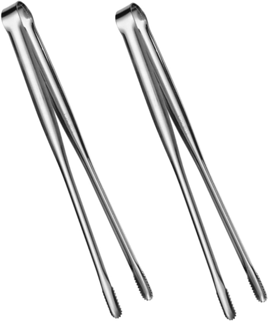 Cooking Tongs, 2pcs Barbecue Tongs Japan Candy Grilling Tongs Japan Food BBQ Tong Pizza Cutter Metal Tong Japanese Candy Food Tongs Long Chopsticks Steak 304 Stainless Steel(30.5X2X2CM)