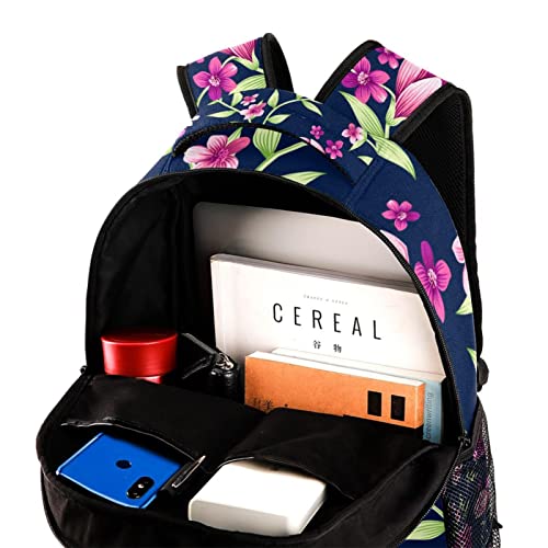 Mochila escolar universitaria de flores ideal para campus y excursiones de fin de semana 4