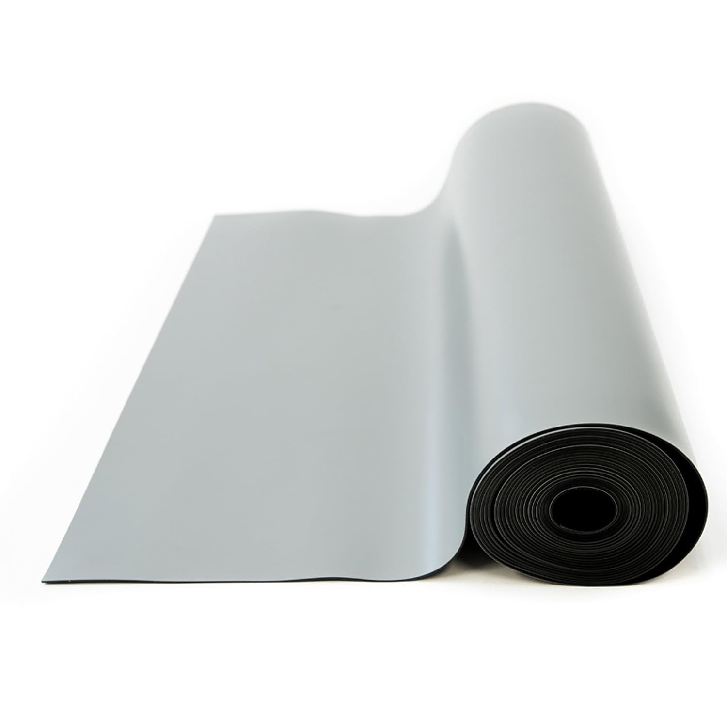 Bertech Rollo de alfombrilla de goma ESD para altas temperaturas de 2 mm de grosor de color gris