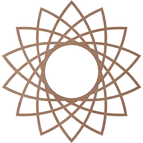 Image of Ekena Millwork 18 inchOD x 6 7 /8 inchID x 3 /8 inchT Eleanor Wood Fretwork Pierced Ceiling Medallion, Wood (Paint Grade)