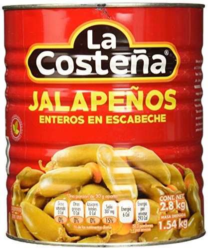 JALAPEÑOS ENTEROS EN ESCABECHE 2,8KG LA COSTEÑA