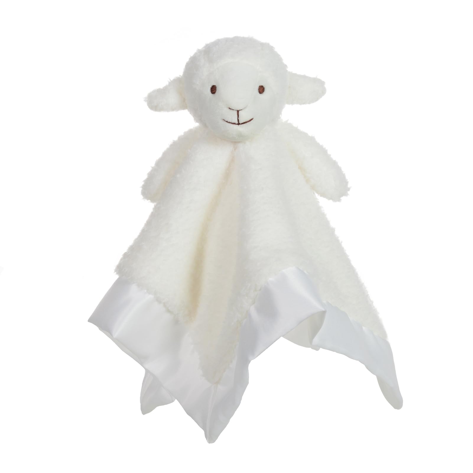 Apricot Lamb Stuffed Animals Soft Security Blanket White Lamb Infant Nursery Character Blanket Luxury Snuggler Plush(White Lamb, 14 Inches)