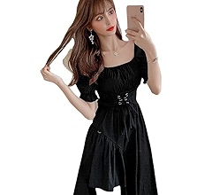 Corally swim ブラックpuff sleeve long dress Corally swim ブラックpuff sleeve long dress SweatyRocks