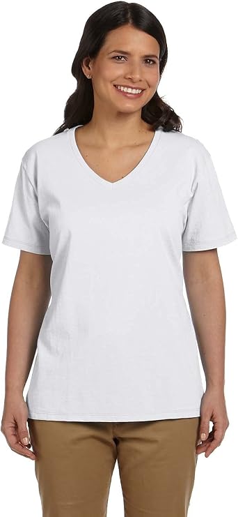Hanes Womens T-Shirt - V-Neck - Relaxed 