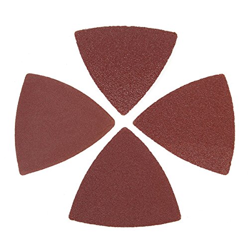 100Pcs 80Mm 60-240 Grit Sandpaper With Sanding Pad For Bosch Fein Oscillating Multitool