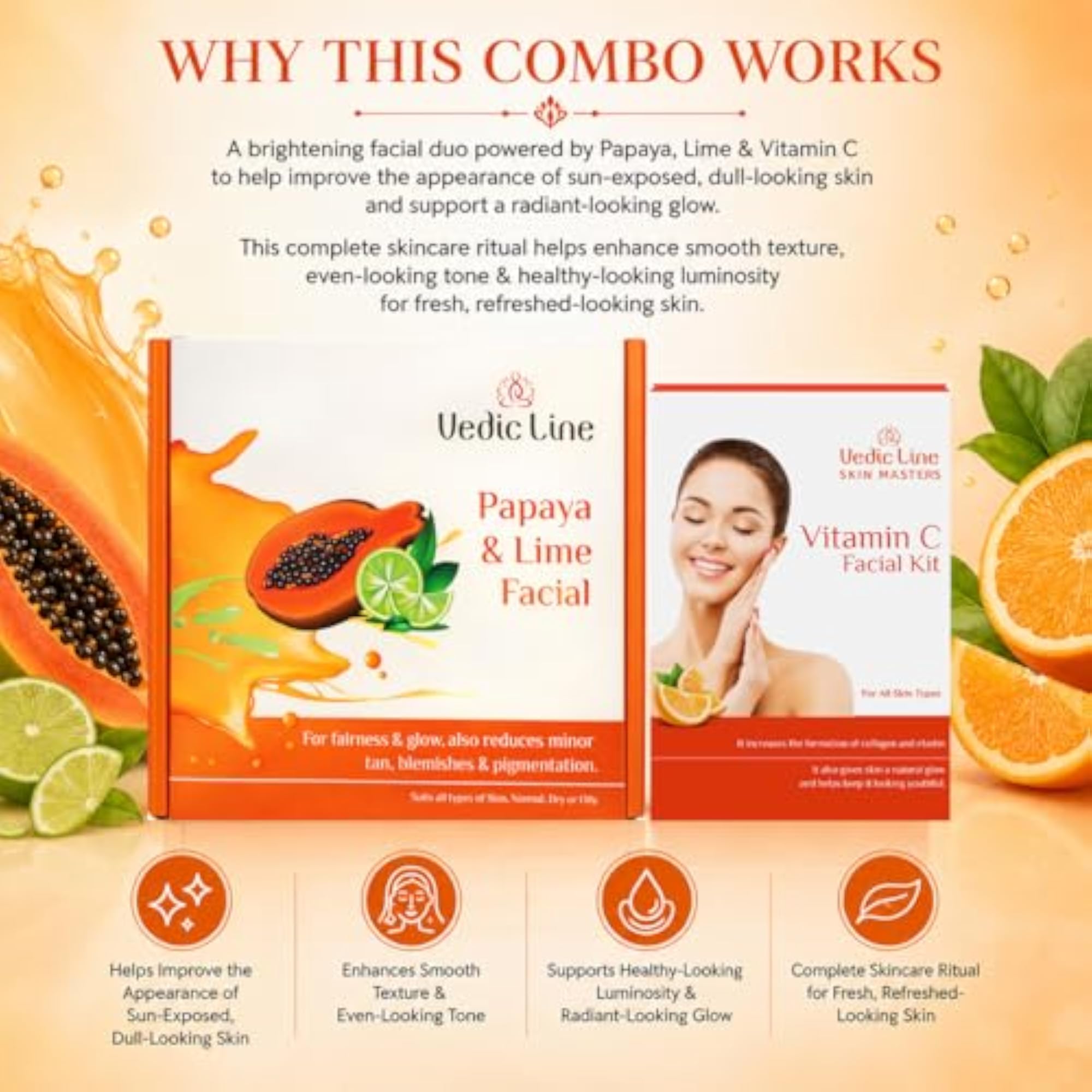 Vedicline De-Tan & Glow Duo for Brightening Skin Tone
