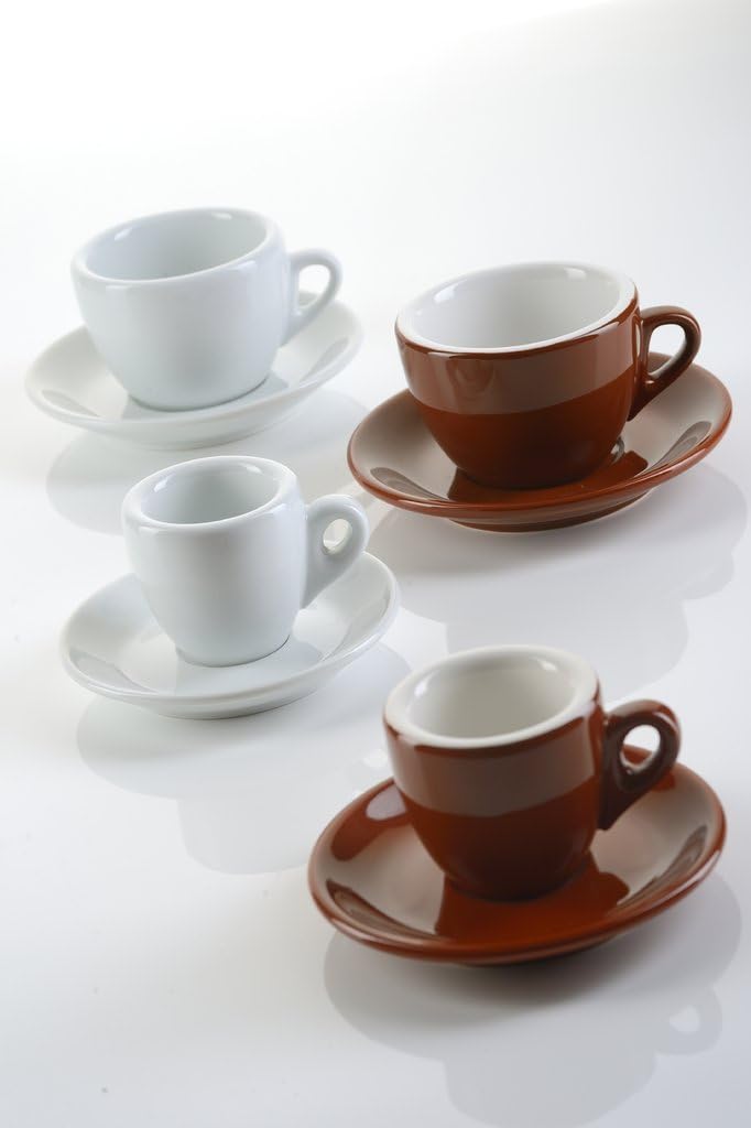 Amazon｜(Espresso) Palermo Style Cappuccino Espresso Latte Cups White