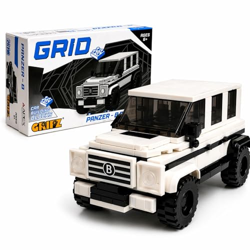 Image of GRIPZ Grid SUV Car Building Blocks Set for Kids 6+ Years | DIY Brick Vehicle Model Kit | Mini Construction Toy Car | Collectible Display Model - 267 PCS