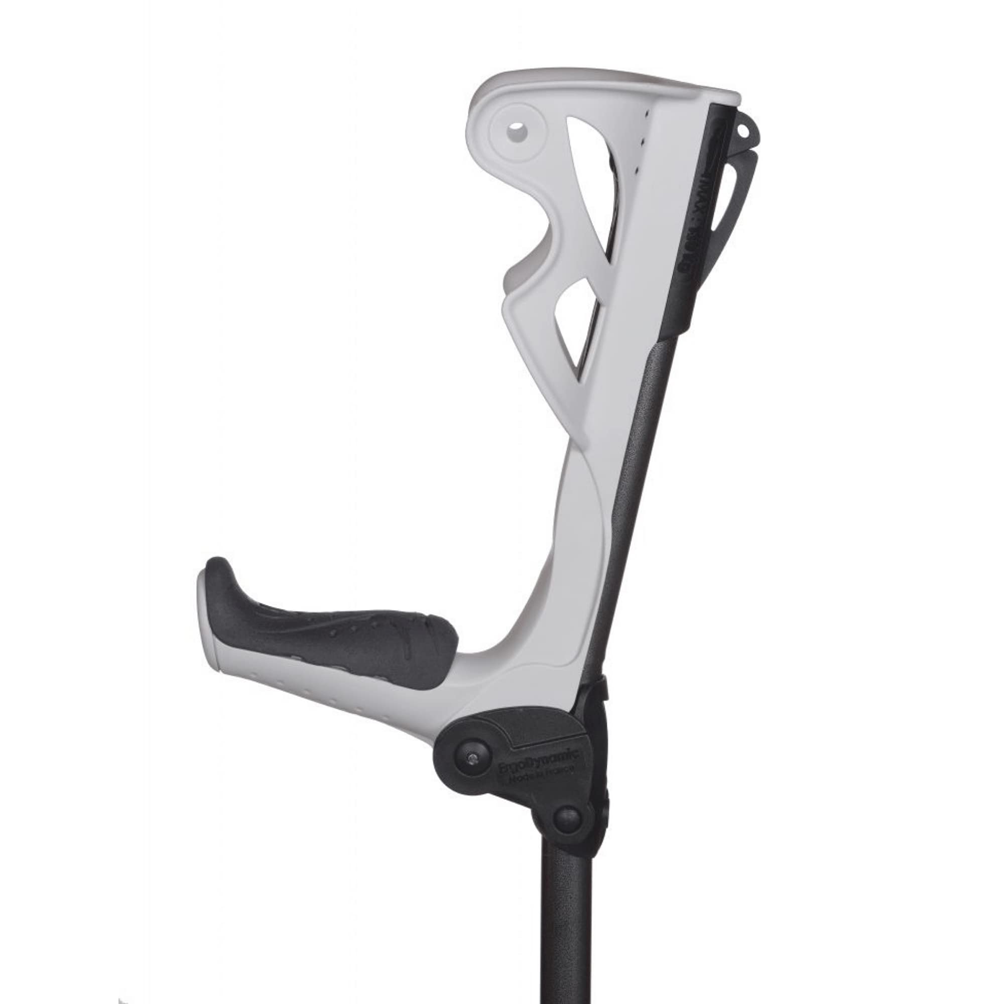 FDI - Béquilles Ergodynamiques Adultes. Paire de béquilles réglables en hauteur avec rembourrage et soft grip. Aluminium ultraléger. Couleur blanche. Taille L
