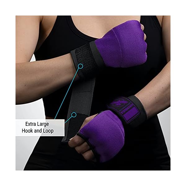 Hayabusa-Quick-Gel-Boxing-Hand-Wrap-Gloves Hayabusa Quick Gel Boxing Hand Wrap Gloves - Purple/Black, Small