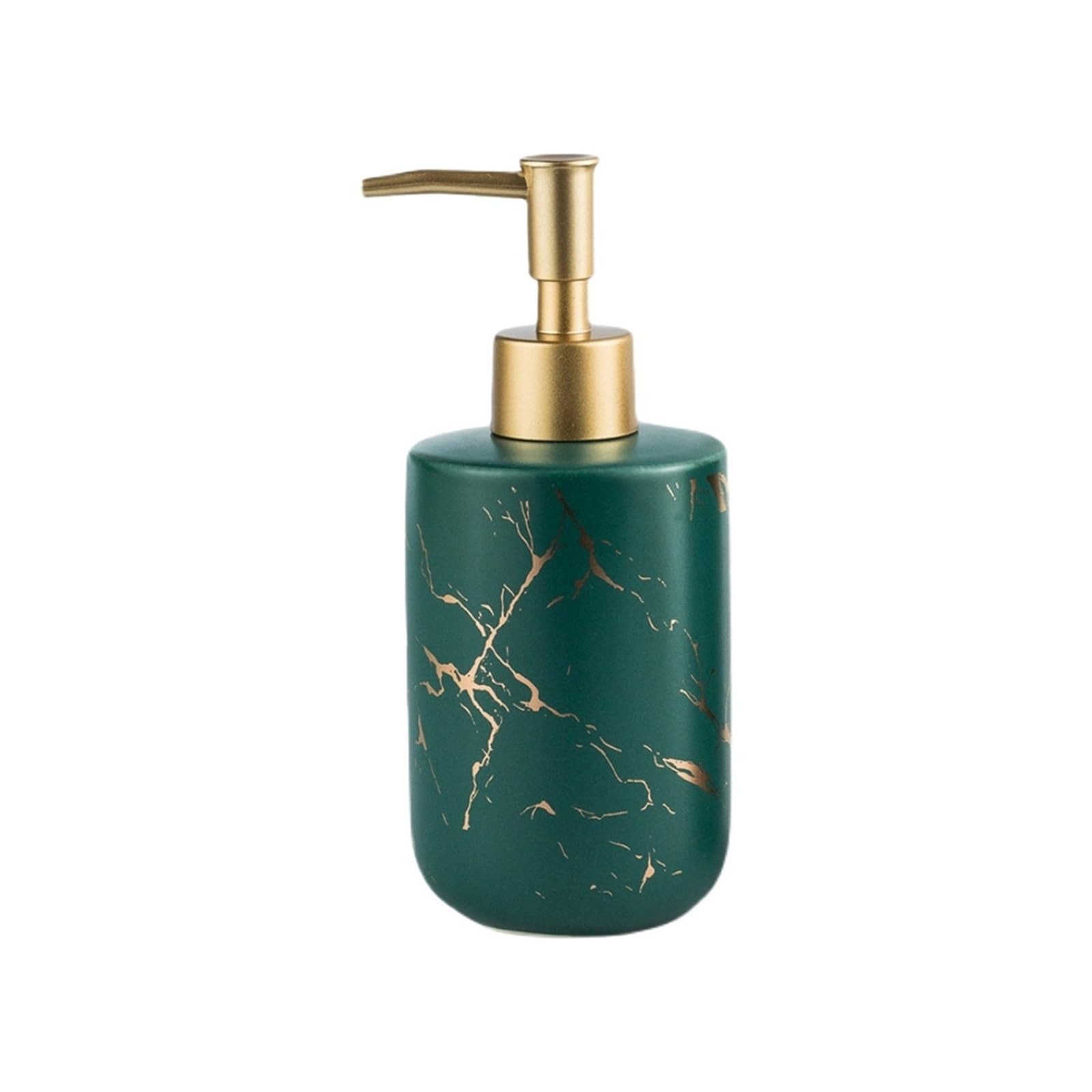 Soap Dispenser Light Luxury Ceramic Soap Dispenser Bathroom Shower Gel Lotion Push Bottle(Green)