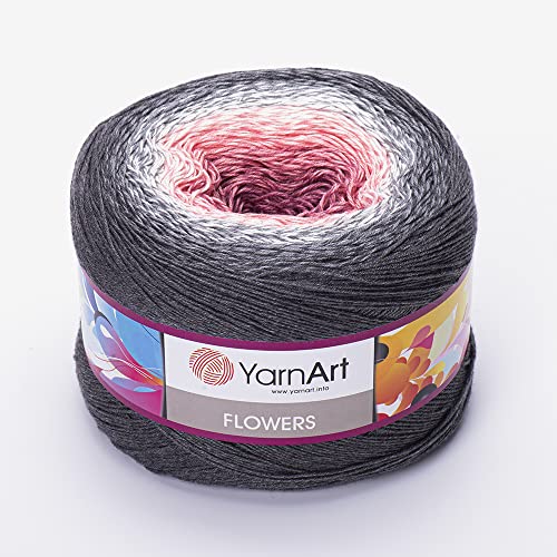 Image of Yarn Art YarnArt Flowers Yarn 55% Cotton 45% Acrylic 250gr 1094yds Multicolor Cotton Yarn Rainbow Crochet Yarn Spring Summer - 1 Fine Sport Skein (279)